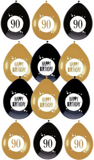Haza Feestartikelen verjaardag 90 jaar ballonnen leeftijd / happy birthday