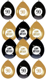 Haza Feestartikelen verjaardag 90 jaar ballonnen leeftijd / happy birthday