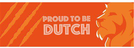 Haza Gevelvlag/banner Proud to be Dutch 74 x 220 cm oranje Multi