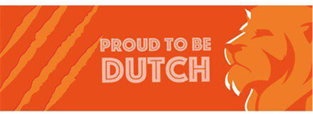 Haza Gevelvlag/banner Proud to be Dutch 74 x 220 cm oranje