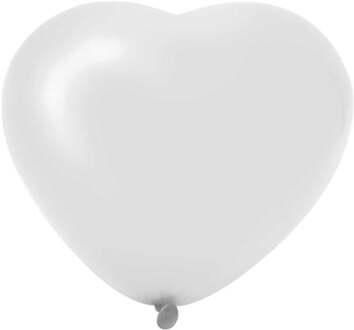 Haza hartballonnen wit 6 stuks 25 cm