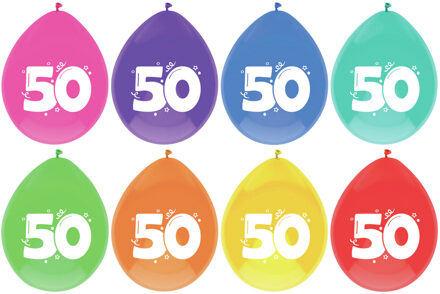 Haza Leeftijd verjaardag thema ballonnen 50 jaar 32x stuks 29 cm