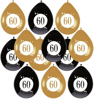 Haza Leeftijd verjaardag thema ballonnen 60 jaar 18x stuks 30 cm