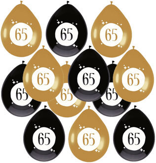 Haza Leeftijd verjaardag thema ballonnen 65 jaar 18x stuks 30 cm