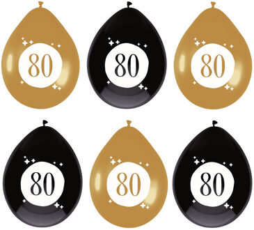 Haza Leeftijd verjaardag thema ballonnen 80 jaar 18x stuks 30 cm