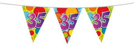 Haza Leeftijd verjaardag thema vlaggetjes 35 jaar plastic 10 meter