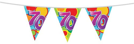 Haza Leeftijd verjaardag thema vlaggetjes 70 jaar plastic 10 meter