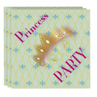 Haza Original 40x Princess party thema servetten 33 x 33 cm voor meisjes - Feestservetten Multikleur