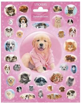 Haza Original Funny Products Stickers Softies 20 X 15 Cm Papier Roze 35 Stuks