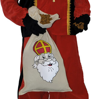 Haza Original Sinterklaas strooizak katoen 35 x 60 cm - Feestdecoratievoorwerp