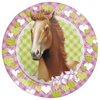 Haza Paarden themafeest wegwerpbordjes - 32x - 23 cm