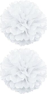 Haza Pompoms Wit 25 X 35 Cm