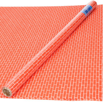 Haza Rol met bouw bakstenen hobby knutsel papier - Set van 3x stuks - 50 x 70 cm - knutselen - Huisjes/hu