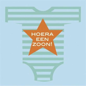 Haza Servetten ''Hoera Een Zoon'' 33 X 33 Cm 20 Stuks Blauw