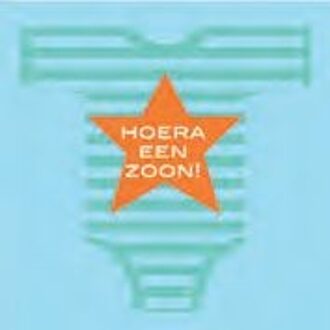 Haza Servetten ''Hoera Een Zoon'' 33 X 33 Cm 20 Stuks Blauw