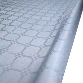 Haza Tafellaken/tafelkleed op rol - papier - zilver - 700 x 118 cm - tafeldecoratie
