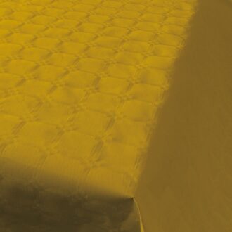 Haza Tafellaken/tafelkleed rol papier - 700 x 120 cm - goudgeel - Lange tafels - Damast papier