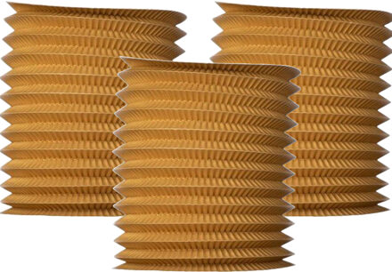 Haza Treklampion - 3x - metallic goud- papier - D20cm - decoratie