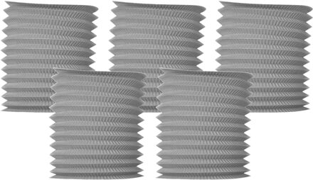 Haza Treklampion - 5x - metallic zilver- papier - D20cm - decoratie