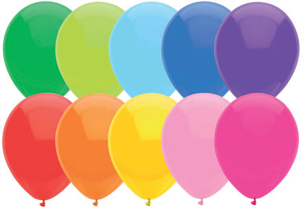 Haza Verjaardag latex party ballonnen gekleurd 100x stuks formaat 30 cm