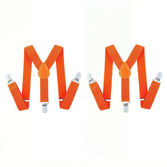 Haza Verkleed party bretels - 2x - oranje supporters - koningsdag - voor volwassenen