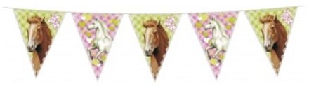 Haza Vlaggenlijn 6m paarden pak a 5 stuks bruin