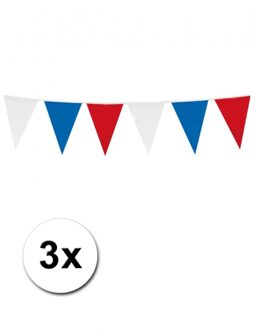 Haza Vlaggenlijnen Holland - 3x - nederland - rood-wit-blauw - 10 meter - binnen en buiten