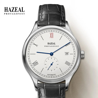 Hazeal Automatic Men's Watch Seagull 1963 Mechanical Watches Switzerland Luxury Brand Male Watches With Leather zegarki męskie