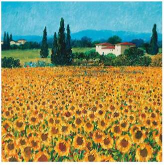 Hazel Barker - Farm Near Siena Kunstdruk 61x61cm