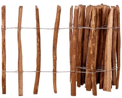Hazelaarhouten Tuinhek - 60 x 500 cm - Rotbestendig Bruin
