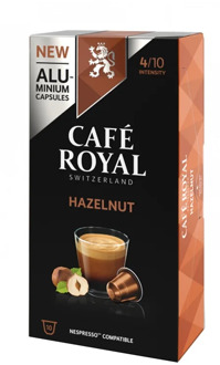 Hazelnut, coffee Royal 10 compatible Nespresso aluminum capsules