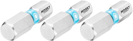 Hazet Bit 2204N-7/3 · 1/4 inch (6,3 mm) zeskant massief · Binnen-zeskant-profiel · 3-delig · SW 7 mm