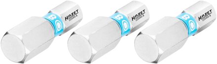 Hazet Bit 2204N-8/3 · 1/4 inch (6,3 mm) zeskant massief · Binnen-zeskant-profiel · 3-delig · SW 8 mm
