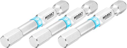 Hazet Bit 2204NSLG-6/3 · 1/4 inch (6,3 mm) zeskant massief · Binnen-zeskant-profiel · 3-delig · SW 6 mm