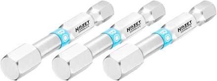 Hazet Bit 2204NSLG-8/3 · 1/4 inch (6,3 mm) zeskant massief · Binnen-zeskant-profiel · 3-delig · SW 8 mm