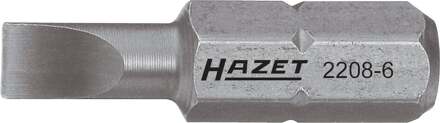 Hazet Bit 2208-4 · 1/4 inch (6,3 mm) zeskant massief · Sleufprofiel · SW 0,5 x 4 mm
