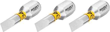 Hazet Bit 2208N-4/3 · 1/4 inch (6,3 mm) zeskant massief · Sleufprofiel · 3-delig · SW 0,5 x 4 mm