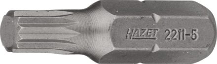 Hazet Bit 2211-5 · 1/4 inch (6,3 mm) zeskant massief · Binnenveeltandprofiel XZN · SW M5