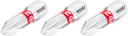 Hazet Bit 2215N-PH2/3 · 1/4 inch (6,3 mm) zeskant massief · Kruiskop profiel PH · 3-delig · SW PH2