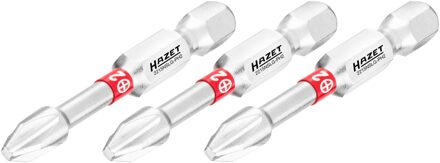 Hazet Bit 2215NSLG-PH2/3 · 1/4 inch (6,3 mm) zeskant massief · Kruiskop profiel PH · 3-delig · SW PH2
