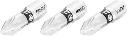 Hazet Bit 2216N-PZ2/3 · 1/4 inch (6,3 mm) zeskant massief · Pozidriv-profiel PZ · 3-delig · SW PZ2