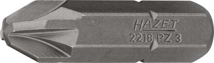 Hazet Bit 2218-PZ3 · 5/16 inch (8 mm) zeskant massief · Pozidriv-profiel PZ · SW PZ3