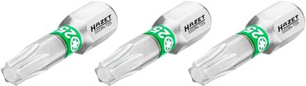 Hazet Bit 2223N-T25/3 · 1/4 inch (6,3 mm) zeskant massief · Binnen-TORX®-profiel · 3-delig · SW T25