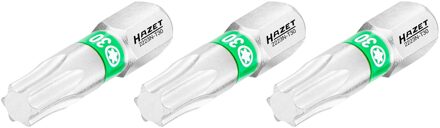 Hazet Bit 2223N-T30/3 · 1/4 inch (6,3 mm) zeskant massief · Binnen-TORX®-profiel · 3-delig · SW T30