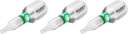 Hazet Bit 2223N-T7/3 · 1/4 inch (6,3 mm) zeskant massief · Binnen-TORX®-profiel · 3-delig · SW T7