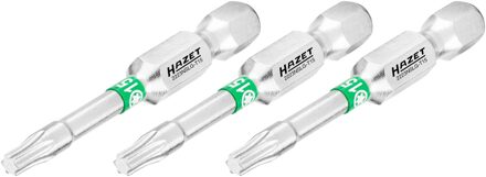 Hazet Bit 2223NSLG-T15/3 · 1/4 inch (6,3 mm) zeskant massief · Binnen-TORX®-profiel · 3-delig · SW T15