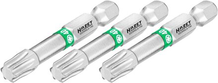 Hazet Bit 2223NSLG-T40/3 · 1/4 inch (6,3 mm) zeskant massief · Binnen-TORX®-profiel · 3-delig · SW T40