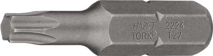 Hazet Bit 2224-T27 · 5/16 inch (8 mm) zeskant massief · Binnen-TORX®-profiel · SW T27