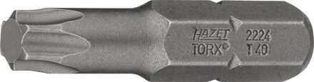 Hazet Bit 2224-T40 · 5/16 inch (8 mm) zeskant massief · Binnen-TORX®-profiel · SW T40