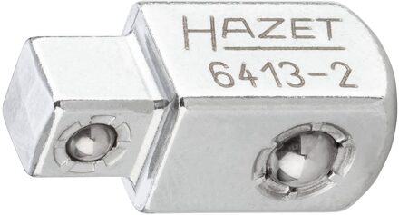 Hazet Doorsteekvierkant 6413-2 · 3/8 inch (10 mm) vierkant massief · 1/4 inch (6,3 mm) vierkant massief · Lengte: 22 mm